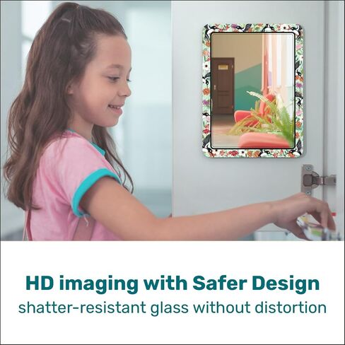 Locker Mirror Magnetic for School and Office, with Strong and 100% Magnetic Mirror for Locker, Magnetic Locker Mirror with Colorful Design, 1 Pack, Absolutely Reliable Locker Accessories in Saudi Arabia