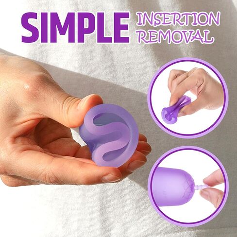 Venus Menstrual Cup (Period Cup for Women) - Best for Heavy Flow - 12 Hours Leak-Free Protection - 100% Medical-Grade Silicone Reusable Cup - Unique Design to Ease Your Period Cycle | Large in Saudi Arabia