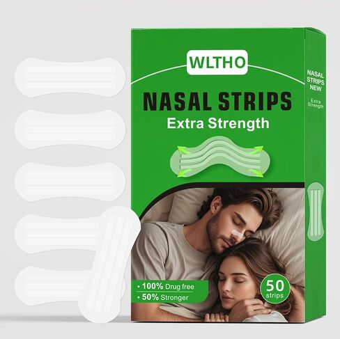 50ct Nasal Strips for Snoring Clear Nose Strips for Breathing & Sleeping Extra Strength Drug-Free Snore Strips to Relieve Nasal Congestion (Clear-50ct) in Kuwait