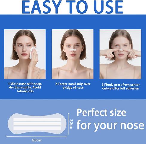 50ct Nasal Strips for Snoring Clear Nose Strips for Breathing & Sleeping Extra Strength Drug-Free Snore Strips to Relieve Nasal Congestion (Clear-50ct) in Kuwait