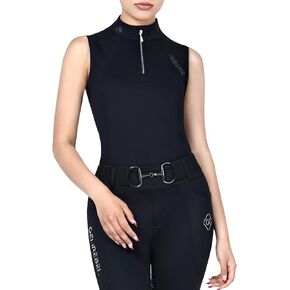 Sleeveless Women's Horse Riding Shirts Equestrian Shirts Breathable Comfortable for Women with Bling Rhinestones in Kuwait
