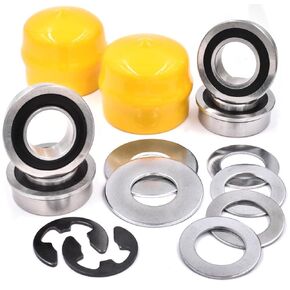 HD Switch HD Front Wheel Bearing Kitting Conversion Kit Fits John Deere LA100 L105 LA125 LA125 LA130 LA135 LA140 LA145 LA150 LA155 LA165 LA175 PREMIUM BELINGS & HEAT WASHERS W/HUBWARE & HUB CAP CAP in Kuwait