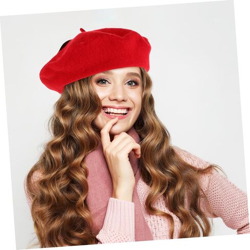 Performing Beret Hat for Women Stylish Fruit Design Knitted Beanie Cap for Parties Performances and Travel Eye Catching Strawberry Hat for Any Occasion in Saudi Arabia