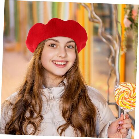 Performing Beret Hat for Women Stylish Fruit Design Knitted Beanie Cap for Parties Performances and Travel Eye Catching Strawberry Hat for Any Occasion in Saudi Arabia