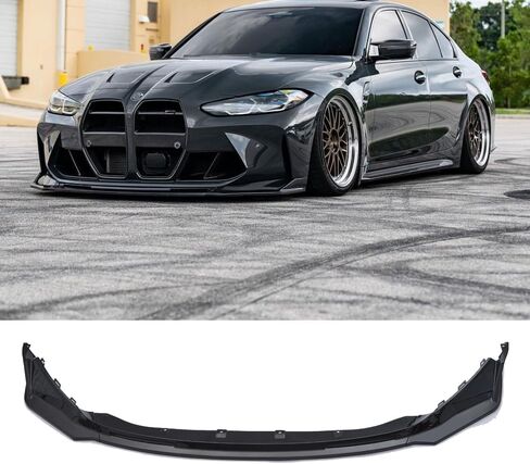 فاصل الشفاه الأمامي المصد لـ BMW G80 M3 G82 M4 2021-2024 V (Gloss Black) in Kuwait