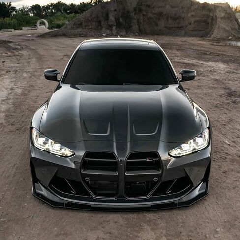 فاصل الشفاه الأمامي المصد لـ BMW G80 M3 G82 M4 2021-2024 V (Gloss Black) in Kuwait