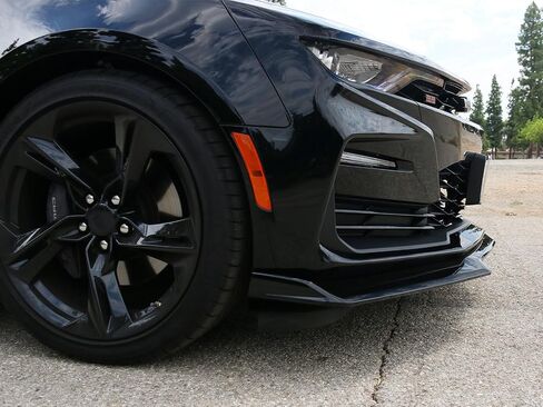 Ikon Motorsports ، شفة الوفير الأمامية متوافقة مع 2016-2024 Chevy Camaro ، 1LE لمعان الهواء السوداء سد الذقن سد الجسد underbody spoilter splitter abs in Kuwait