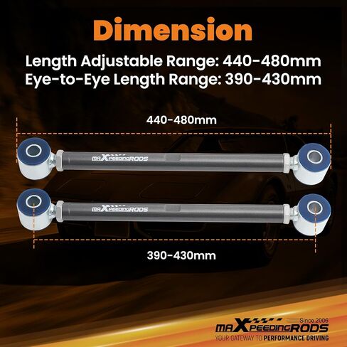 maXpeedingrods Adjustable Rear Strut Rods for Chevy Corvette 1980-1982 in Saudi Arabia