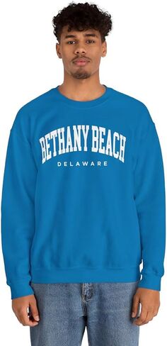 Bethany Beach Delaware Adult Unisex Crewneck Sweatshirt in Saudi Arabia