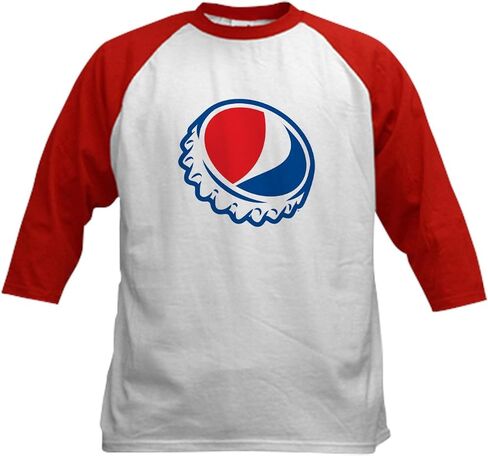 CafePress Pepsi Modern Kids Baseball T Shirt Kids Cotton Baseball Jersey, 3/4 Raglan Sleeve Shirt in Saudi Arabia