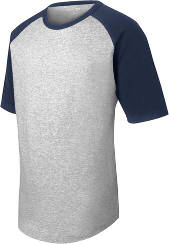 Sport-Tek Youth Short Sleeve Colorblock Raglan Jersey | تي شيرت مريح من أجل الأولاد والبنات ، تي شيرت من القطن للأطفال in Kuwait