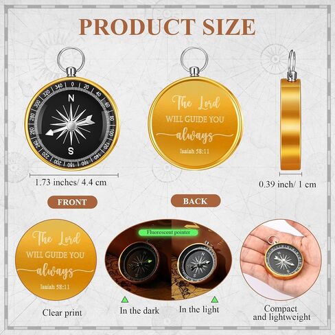 4 Pcs Christian with Inspirational Religious Pens Bible Verse Notebooks Engraved Compass Church Gifts for Men Dad Priests Ministers Christian Gifts Religious Party Favor in Saudi Arabia