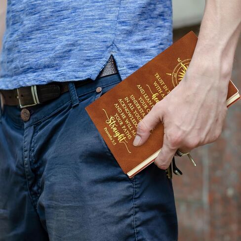 4 Pcs Christian with Inspirational Religious Pens Bible Verse Notebooks Engraved Compass Church Gifts for Men Dad Priests Ministers Christian Gifts Religious Party Favor in Saudi Arabia