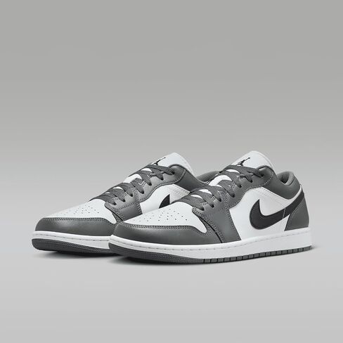 Air Jordan 1 أحذية الرجال المنخفضة (553558-152 ، اللون الأبيض/الحديد الرمادي/الأسود) in Saudi Arabia