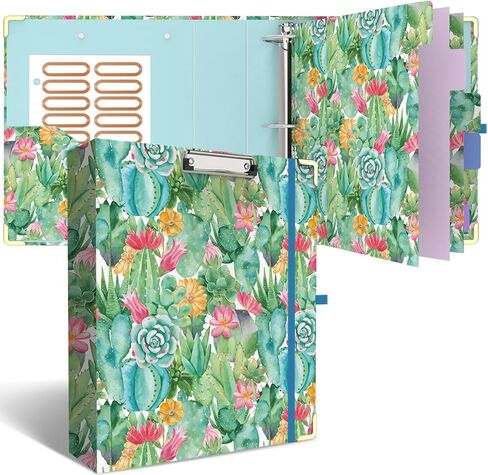 3 حلقات مجلدة مقاس 5.08 سم، مجلدات دائرية وردية لطيفة مع 6 فواصل لعلامات التبويب، ملصقات ملصقات، حافظة منخفضة المستوى مع مساحة تخزين، لوازم مكتبية مدرسية أنيقة (ابق إيجابيًا) in Kuwait