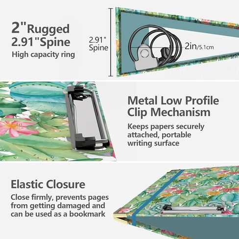 3 حلقات مجلدة مقاس 5.08 سم، مجلدات دائرية وردية لطيفة مع 6 فواصل لعلامات التبويب، ملصقات ملصقات، حافظة منخفضة المستوى مع مساحة تخزين، لوازم مكتبية مدرسية أنيقة (ابق إيجابيًا) in Kuwait
