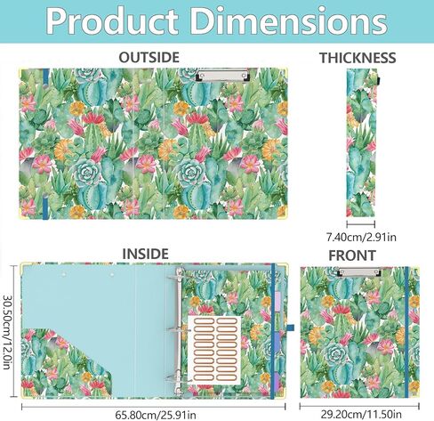 3 حلقات مجلدة مقاس 5.08 سم، مجلدات دائرية وردية لطيفة مع 6 فواصل لعلامات التبويب، ملصقات ملصقات، حافظة منخفضة المستوى مع مساحة تخزين، لوازم مكتبية مدرسية أنيقة (ابق إيجابيًا) in Kuwait