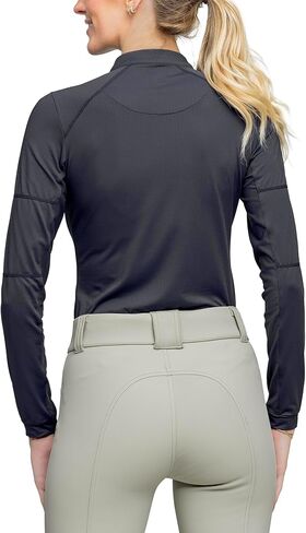 Kastel Denmark Solid Base Layer Activewear | Long Sleeve Sun Protection | 1/4 Zip Womens Golf, Equestrian Apparel in Kuwait
