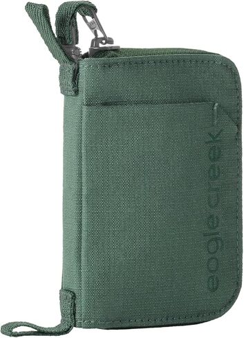 eagle creek Stash RFID Wallet – Slim Travel Wallet with RFID Blocking – Secure Passport, Cards & Cash – Lightweight, Water-Resistant Nylon – Zipper Closure – Unisex Design - Black in Saudi Arabia
