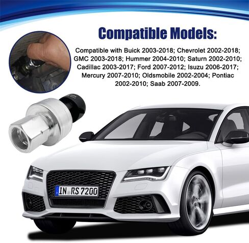 AC Pressure Sensor Switch, AC Sensor for Car, A/C High Pressure Switch Air Conditioning Refrigerant Pressure Sensors OEM#1551343 13587668, AC Refrigerant Multi-Purpose Sensors for Buick GMC in Saudi Arabia