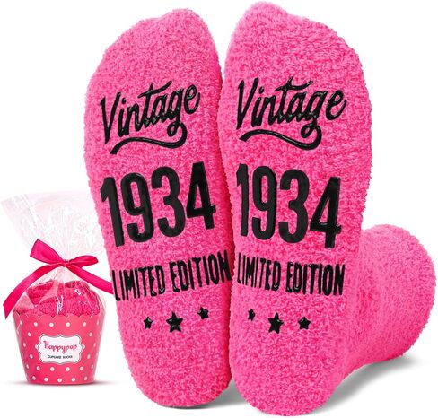 HAPPYPOP 92nd Birthday Gifts Ideas Socks - 1932 Birthday Gifts for Women, Gifts for Women in Their 92s, Best Gifts for 92 Year Old Woman in Saudi Arabia