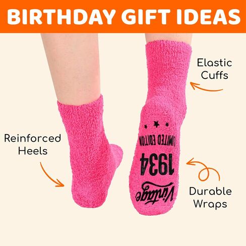 HAPPYPOP 92nd Birthday Gifts Ideas Socks - 1932 Birthday Gifts for Women, Gifts for Women in Their 92s, Best Gifts for 92 Year Old Woman in Saudi Arabia