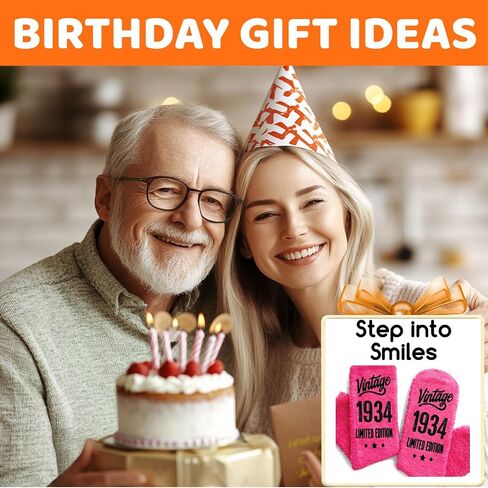 HAPPYPOP 92nd Birthday Gifts Ideas Socks - 1932 Birthday Gifts for Women, Gifts for Women in Their 92s, Best Gifts for 92 Year Old Woman in Saudi Arabia