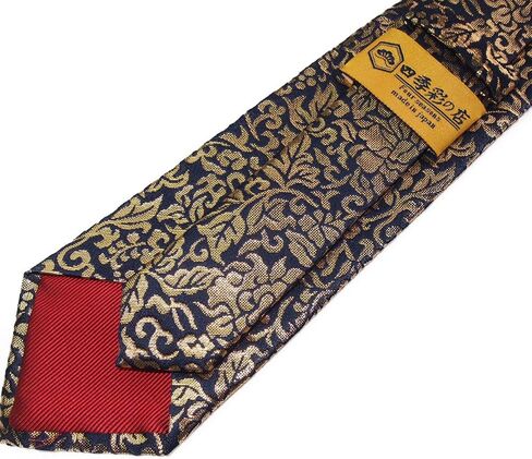 Hand Made Men's Japanese Neck Tie Pattern Luxury Kimono Brocade Silk in Saudi Arabia