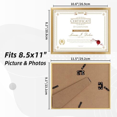 WIFTREY 8.5x11 Black Picture Frames set of 8, Certificate 8.5 by 11 Photo Frames Bulk for Document Diploma Award, Wall Hanging or Tabletop Display in Saudi Arabia