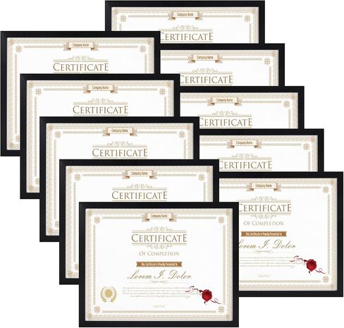 WIFTREY 8.5x11 Black Picture Frames set of 8, Certificate 8.5 by 11 Photo Frames Bulk for Document Diploma Award, Wall Hanging or Tabletop Display in Saudi Arabia