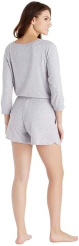 Softies Womens Dream 3/4 Sleeve Boat Neck Top ومجموعة قصيرة in Kuwait