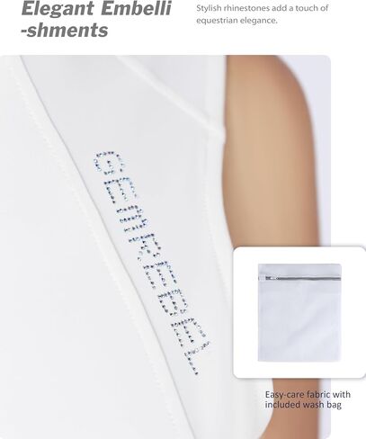 Sleeveless Women's Horse Riding Shirts Equestrian Shirts Breathable Comfortable for Women with Bling Rhinestones in Saudi Arabia