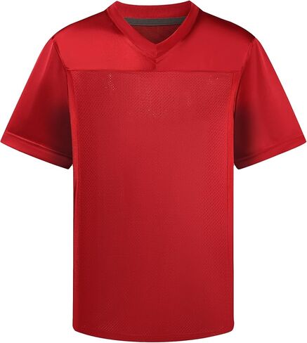 Youth Blank Football Jersey, Kids Retro Mesh Athletic Practice Shirt, Boys' Custom Short Sleeve Sports Uniform in Kuwait