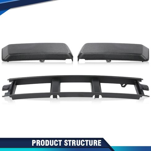 PIT66 الأمامي غطاء المصد الأمامي لوحة تقليم الشبكة المتوافقة مع Ford F150 2018 2019 2020 Black ABS البلاستيك JL3Z17B968BB in Kuwait