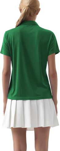 QBK Womens Polo قمصان - قمصان قصيرة الأكمام ، UPF أكثر من 50+ جاف ملتوية خفيفة الوزن غولف وتنس قمم in Saudi Arabia