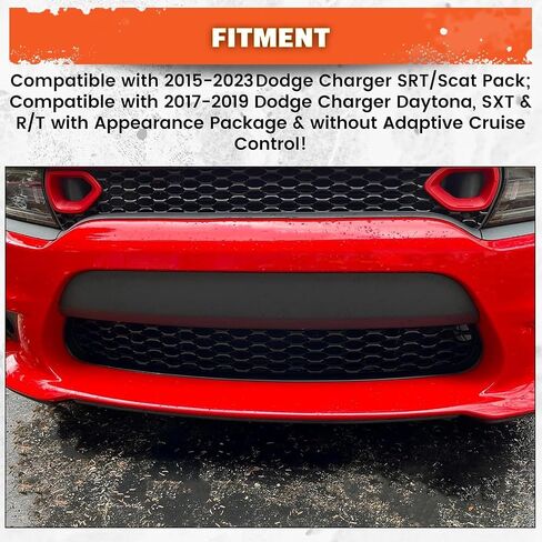 Ecotric Upper Lower Grill متوافق مع 2015-2023 Dodge Charger SRT SCAT Pack Daytona 68394592AA in Saudi Arabia