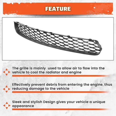 Ecotric Upper Lower Grill متوافق مع 2015-2023 Dodge Charger SRT SCAT Pack Daytona 68394592AA in Saudi Arabia