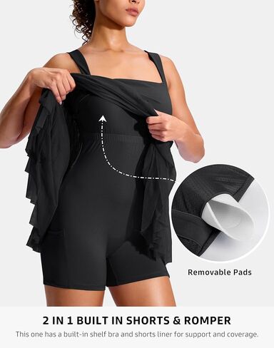 Soothfeel Tennis Dresses for Women Athletic Dress with Built in Shorts & Bra Flowy Golf Workout Dresses with Pockets Summer in Kuwait
