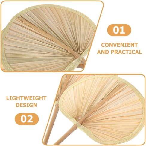 PRETYZOOM Banana Leaves Handmade Woven Fan Chinese Style Hand Fans for Decor Portable in Kuwait