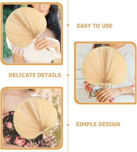 PRETYZOOM Banana Leaves Handmade Woven Fan Chinese Style Hand Fans for Decor Portable in Kuwait