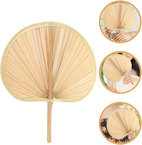 PRETYZOOM Banana Leaves Handmade Woven Fan Chinese Style Hand Fans for Decor Portable in Kuwait