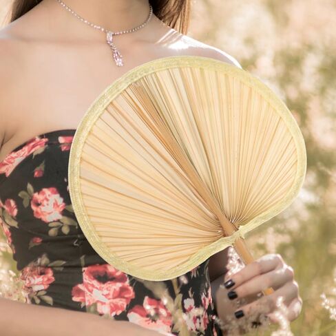 PRETYZOOM Banana Leaves Handmade Woven Fan Chinese Style Hand Fans for Decor Portable in Kuwait