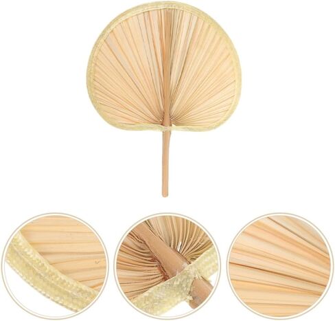 PRETYZOOM Banana Leaves Handmade Woven Fan Chinese Style Hand Fans for Decor Portable in Kuwait