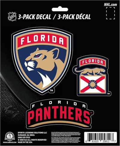 FANMATS NHL - Florida Panthers 3 Piece Decal Set, Red in Saudi Arabia