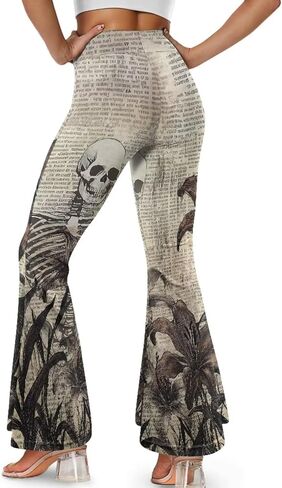 Yoga Pants Women Flared Slit Leggings Tummy Control High Waist Bell Bottom Trousers Plus Size Workout Bootleg Pants in Kuwait