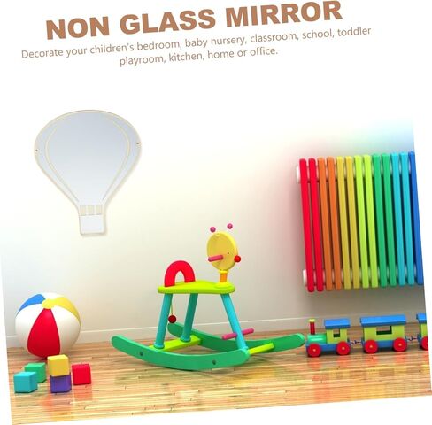 LIFKOME Non Glass Acrylic Mirror Sticker for Shatterproof Reflective Decal Easy Peel Stick Installation for Nursery Kindergarten Playroom Decor Brighten Any Room in Saudi Arabia