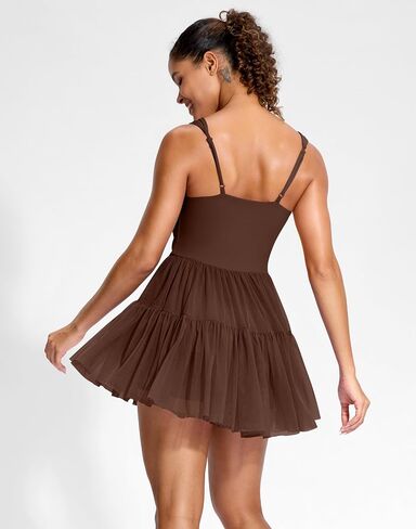 Soothfeel Tennis Dresses for Women Athletic Dress with Built in Shorts & Bra Flowy Golf Workout Dresses with Pockets Summer in Saudi Arabia