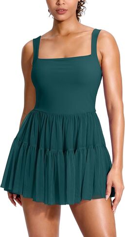 Soothfeel Tennis Dresses for Women Athletic Dress with Built in Shorts & Bra Flowy Golf Workout Dresses with Pockets Summer in Kuwait