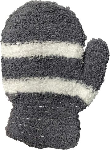 Yacht & Smith 60 Pack of Kids Fuzzy Mittens Warm Soft Mitten Toddlers Children Bulk AGE 3-8 (Stripe (Assorted) in Saudi Arabia