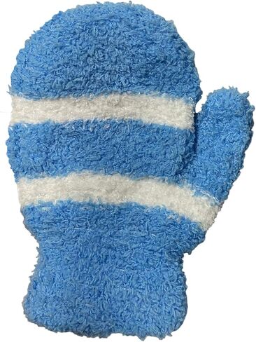 Yacht & Smith 60 Pack of Kids Fuzzy Mittens Warm Soft Mitten Toddlers Children Bulk AGE 3-8 (Stripe (Assorted) in Saudi Arabia